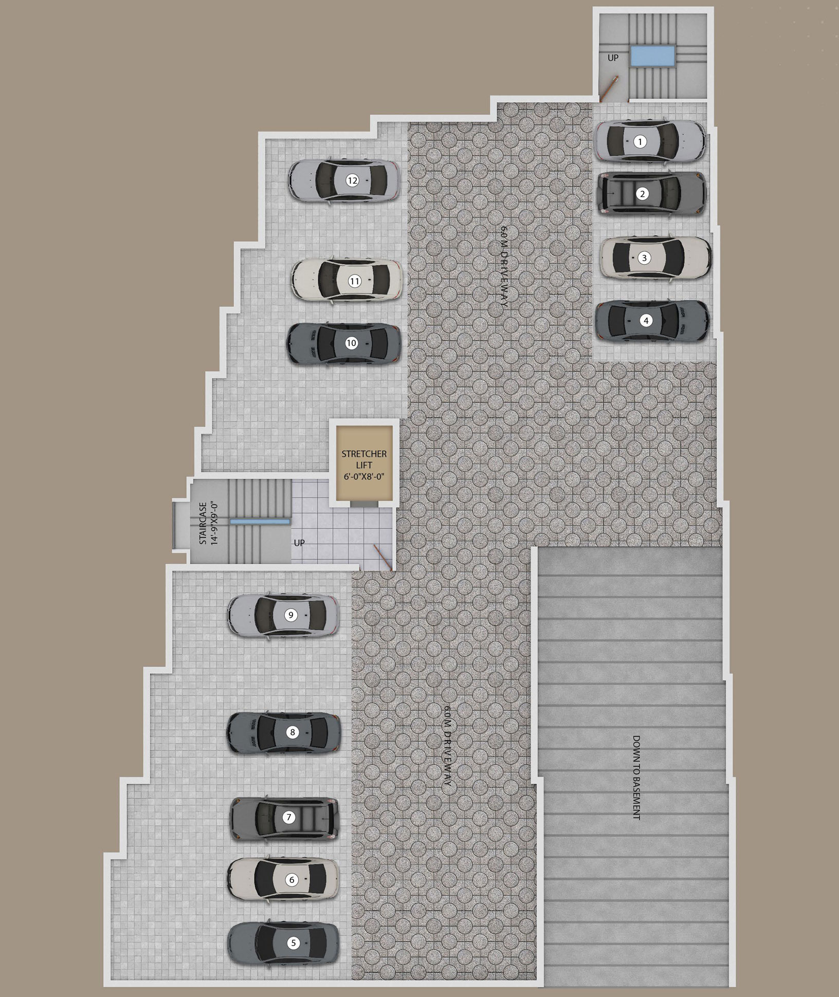 Basement Parking Layout